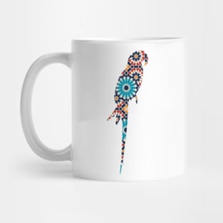 Parrot Silhouette with Pattern Mug